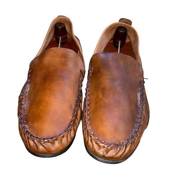 To Boot New York Shoes Mens Size 13 Brown Leather Driving Loafer Slip On - Picture 4 of 8